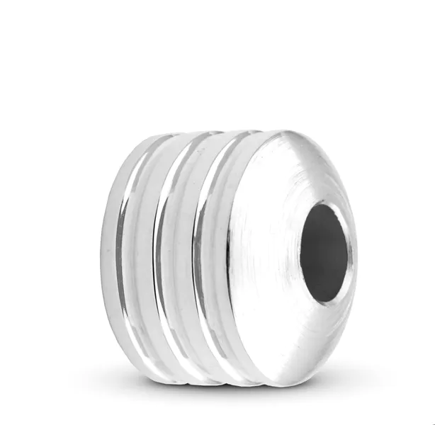 Sølv charms striper